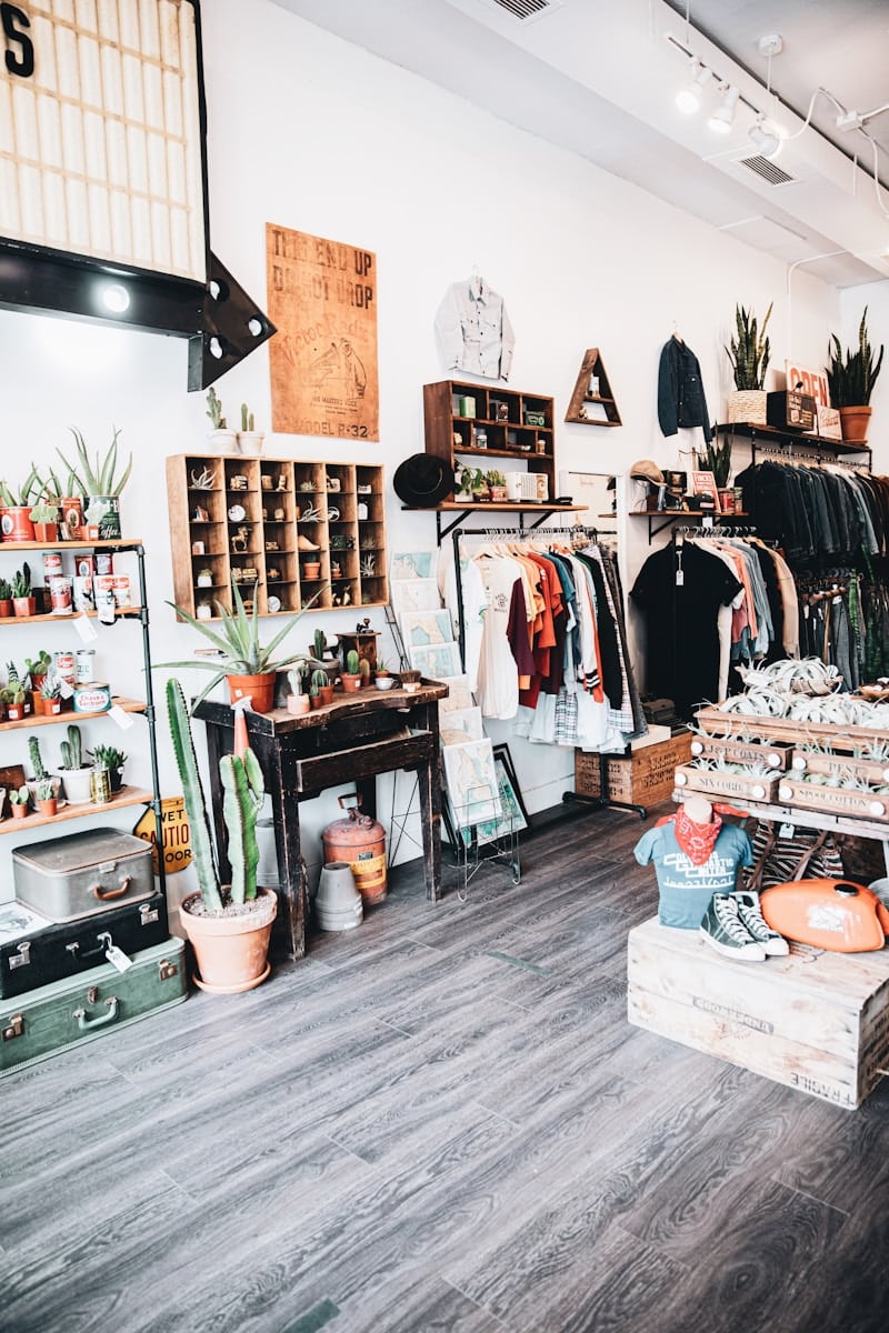 clothes hanged on clothes rack